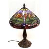 Image 1 : Tiffany Stained Glass Dragonfly Lamp Reproduction