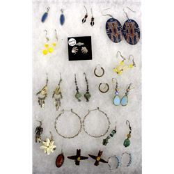Collection of Earrings and Pins, Some Sterling