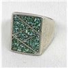 Image 1 : Vintage Navajo Sterling & Chip Inlay Ring, Sz 9.5