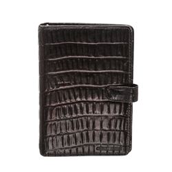 Giorgio Armani Brown Leather Embossed Agenda Notebook