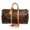Louis Vuitton Monogram Canvas Leather Keepall 50 cm Bandouliere Duffle Bag