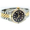 Image 3 : Rolex Mens 2 Tone 14K Brown Diamond & Emerald 36MM Datejust Wristwatch