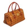 Image 2 : MCM Cognac Visetos Coated Canvas Leather Trim Vintage Boston Bag