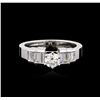 Image 2 : 14KT White Gold 0.92 ctw Diamond Ring