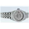 Image 5 : Rolex Ladies Stainless Steel Quickset Slate Grey Diamond Lugs Datejust Wristwatc