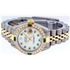 Image 2 : Rolex Ladies 2 Tone Mother Of Pearl & Emerald Datejust Wristwatch