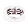 Image 3 : 2.02 ctw Pink Sapphire And Diamond Wide Band - 14KT White Gold