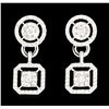 Image 1 : 1.52 ctw Diamond Earrings - 14KT White Gold