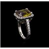 Image 4 : 5.88 ctw Ametrine and Diamond Ring - 14KT White Gold