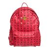 Image 2 : MCM Red Visetos Coated Canvas Studded Large Backpack