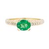 Image 2 : 1.70 ctw Emerald and Diamond Ring - 14KT Yellow Gold