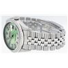 Image 5 : Rolex Mens Stainless Steel Green MOP Baguette Diamond & Emerald 36MM Datejust Wr