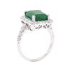 Image 4 : 6.79 ctw Emerald and Diamond Ring - 14KT White Gold