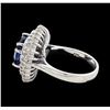 Image 3 : 3.62 ctw Tanzanite and Diamond Ring - 14KT White Gold