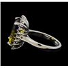 Image 3 : 5.54 ctw Ametrine Quartz and Diamond Ring - 14KT White Gold