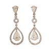 Image 1 : 14KT White Gold 3.08 ctw Diamond Dangle Earrings