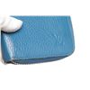 Image 5 : Louis Vuitton Blue Taurillon Leather Vertical Zippy Wallet