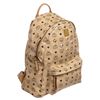 Image 2 : MCM Beige Visetos Coated Canvas Leather Trim Studded Stark Medium Backpack