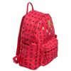 Image 8 : MCM Red Visetos Coated Canvas Leather Trim Studded Stark Medium Backpack