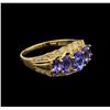 Image 1 : 14KT Yellow Gold 2.22 ctw Tanzanite and Diamond Ring