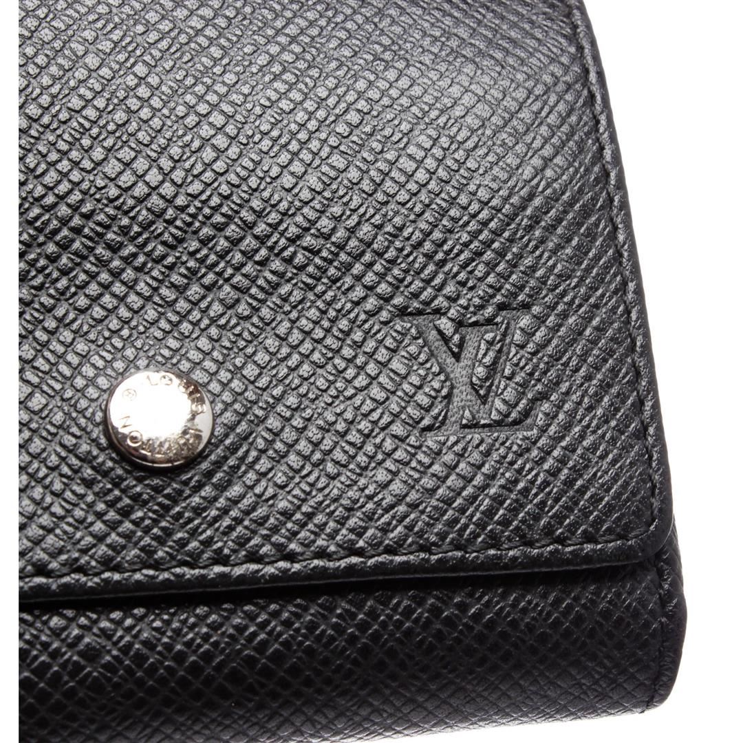 Louis Vuitton Black Taiga Leather Coin Purse Compact Wallet