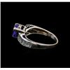 Image 3 : 18KT White Gold 1.34 ctw Tanzanite and Diamond Ring