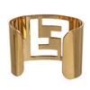 Image 4 : Fendi Gold Logo Curved Cuff Bracelet