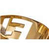 Image 7 : Fendi Gold Logo Curved Cuff Bracelet