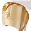 Image 8 : Fendi Gold Logo Curved Cuff Bracelet