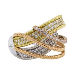 1.53 ctw Diamond Ring - 18KT White, Yellow & Rose Gold