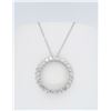 Image 3 : 18KT White Gold 0.80ctw Diamond Pendant with Chain