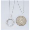 Image 4 : 18KT White Gold 0.80ctw Diamond Pendant with Chain