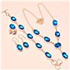 Image 1 : 4 Piece Swiss Blue Topaz Jewelry Set