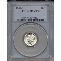 1940-S Mercury Dime Coin PCGS MS65FB