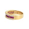 Image 2 : 14KT Yellow Gold 1.08ctw Ruby and Diamond Ring