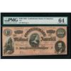 Image 1 : 1864 $100 Confederate States of America Note PMG 64