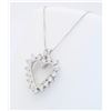 Image 3 : 14KT White Gold 1.00ctw Diamond Pendant with Chain