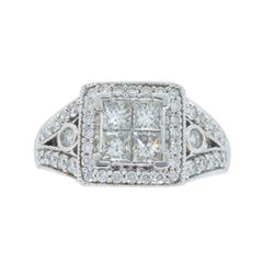 14KT White Gold 1.55ctw Diamond Ring