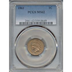 1861 Indian Head Cent PCGS MS62