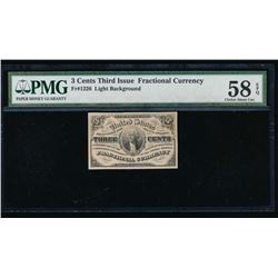 3 Cent Third Issue Fractional Note PMG 58EPQ