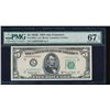 Image 1 : 1950E $5 San Francisco Federal Reserve Note PMG 67EPQ