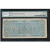 Image 2 : 1864 $20 Confederate States of America Note PMG 62EPQ