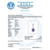 Image 2 : 18KT White Gold 6.99ct Tanzanite and Diamond Pendant with Chain