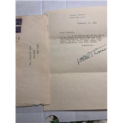1942 Lowell Thomas Signed Letter with Original Envelope