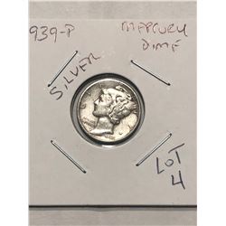 1939 P Mercury Silver Dime Nice Early US Silver Coin