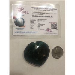 HUGE Investment 250 Carat Natural Emerald Certified GGL Heart Cut