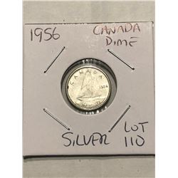 1956 Canada Silver Dime Nice Early Canadian Coin