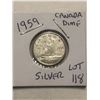 Image 1 : 1959 Silver Canadian Dime Nice Early Coin