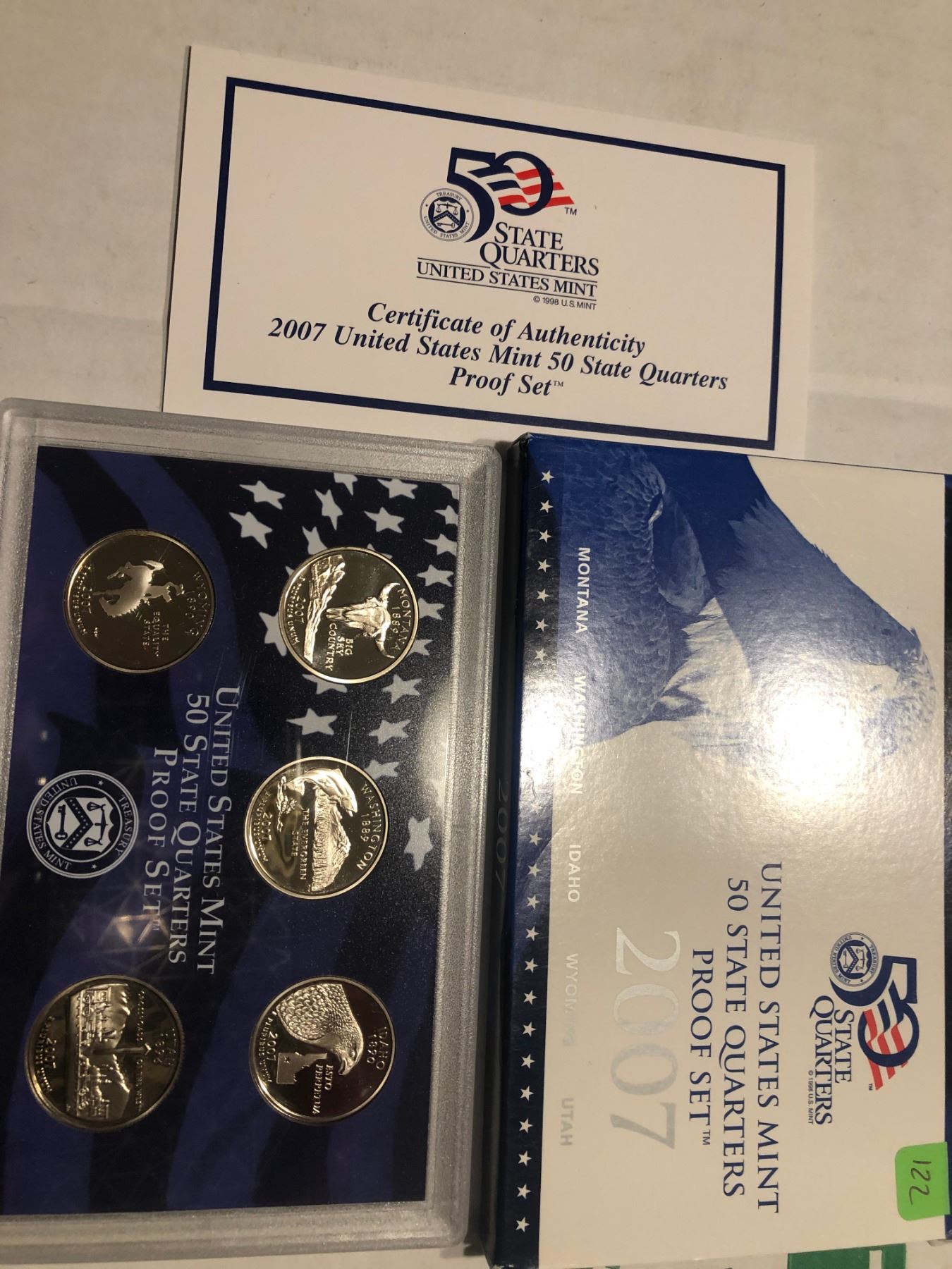 2007 COLORIZED US MINT STATE QUARTERS * Complete Set Of 5 Coins - Foto 3