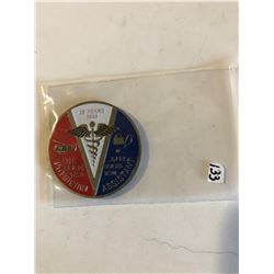 RARE Challage Coin 20 YEAR ARMY PHYSICIAN ASSISTANT Presented by General